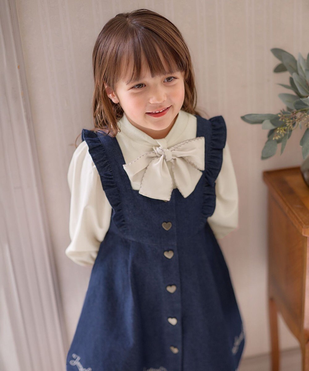 ANY KIDS リボン ボウタイ付き カットソー 