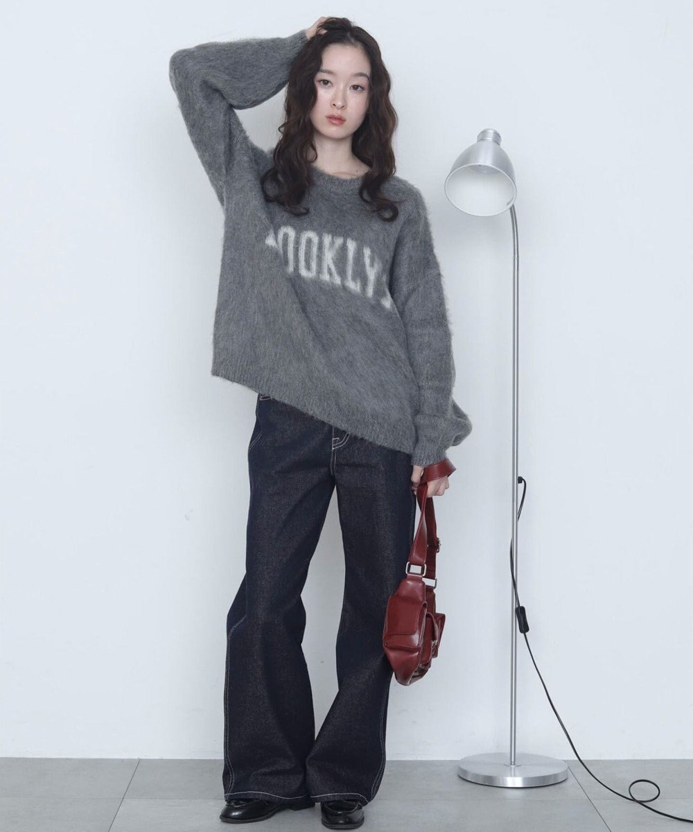 WEGO モヘアタッチBROOKLYNロゴニット 