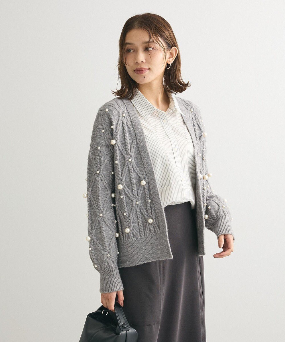 Green Parks イージーケアショート丈ストライプシャツ 