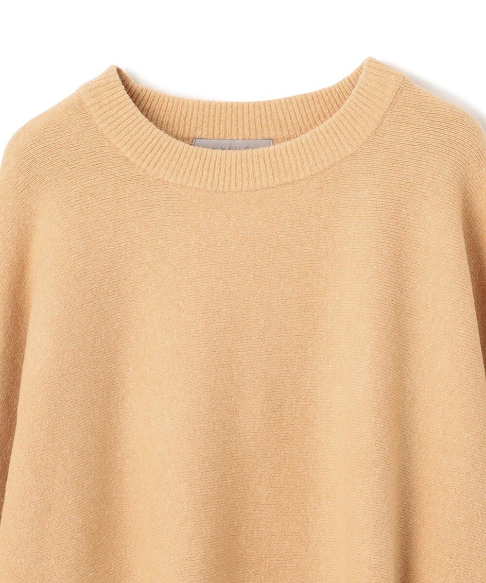 UNFILO 【洗える】ふわふわニット ラウンドヘム 