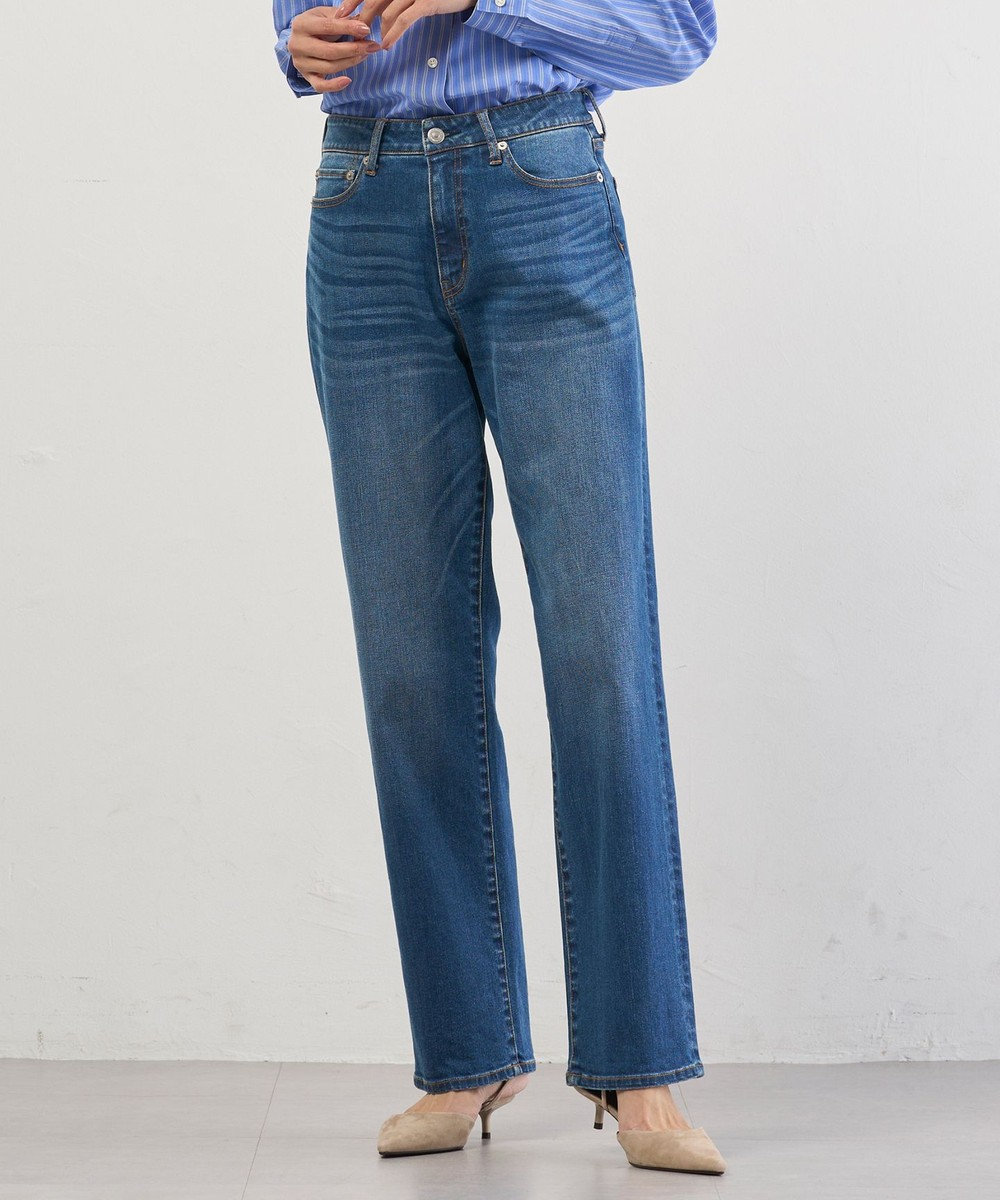 J.PRESS LADIES L 【洗える】BASIC STRETCH DENIM ボーイフィット デニム 