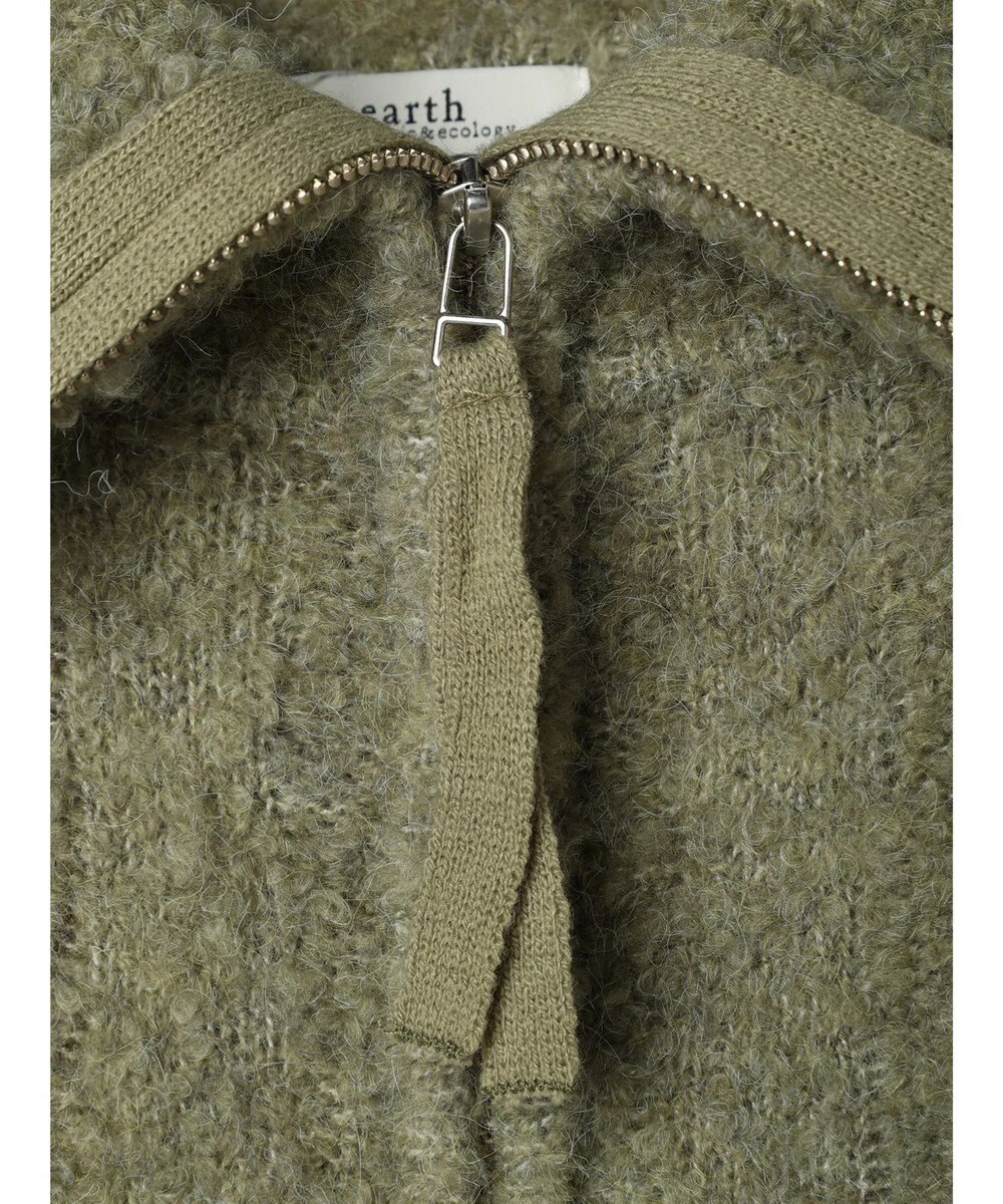 earth music&ecology ブークレハーフジップミニワンピース 