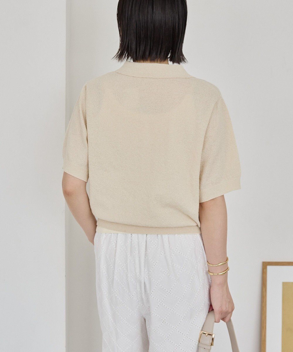 AMERICAN HOLIC ブークレ半袖ニットトップス 