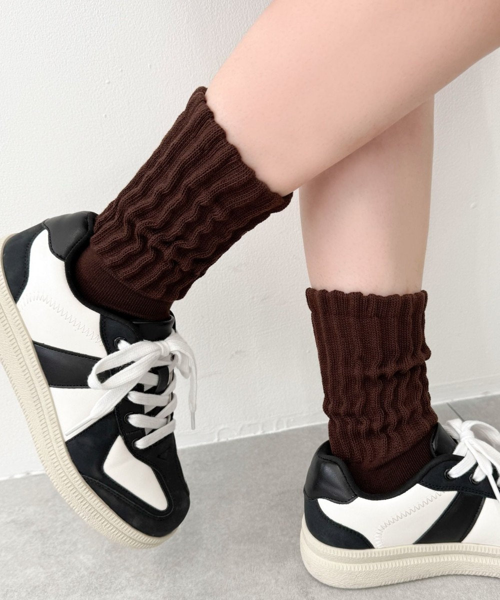 WEGO サポート付きボリューム無地リブソックス 