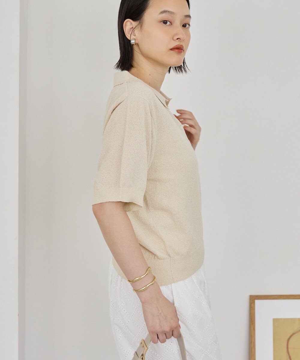 AMERICAN HOLIC ブークレ半袖ニットトップス 