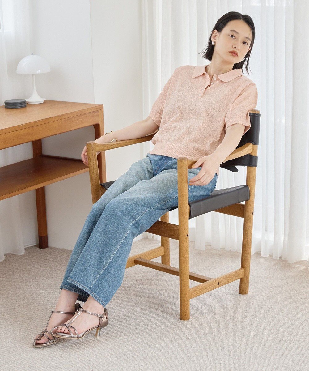 AMERICAN HOLIC ブークレ半袖ニットトップス 