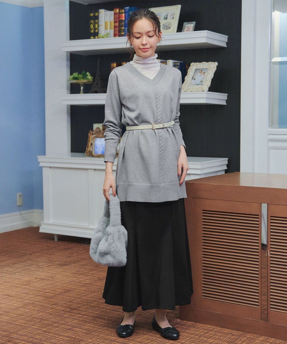 Tiaclasse 【洗える】カットツイルマーメイドスカート 