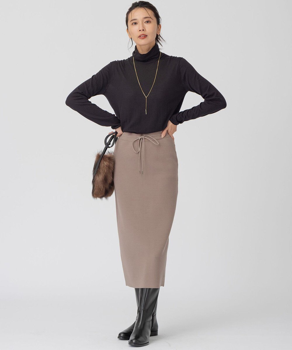 23区 ヴィスコースストレッチ タイト スカート 