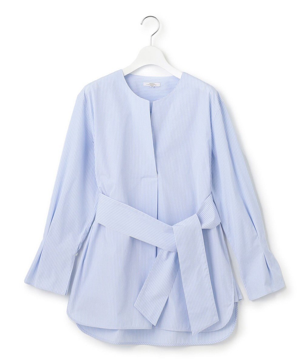 23区 CANCLINI スキッパーベルト付き ブラウス 