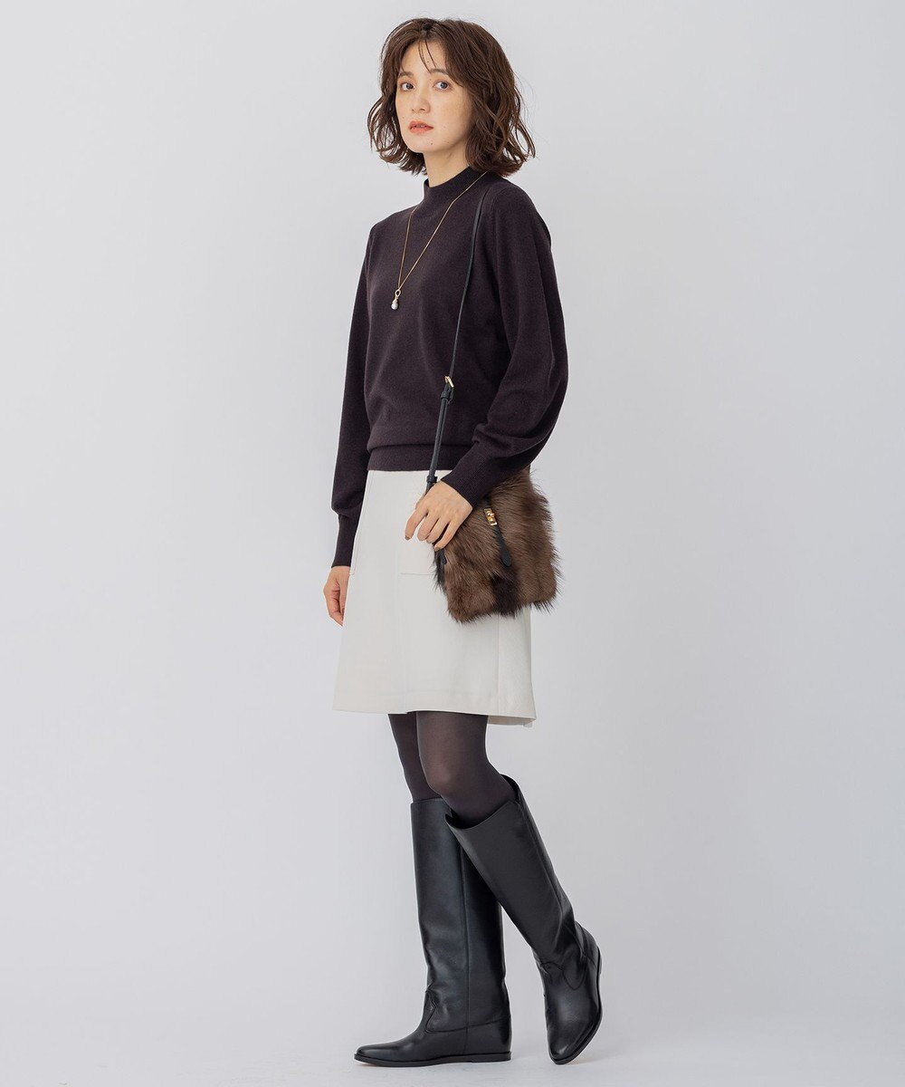 23区 S 【洗える】セミウーステッドウール パフスリーブ ニット 