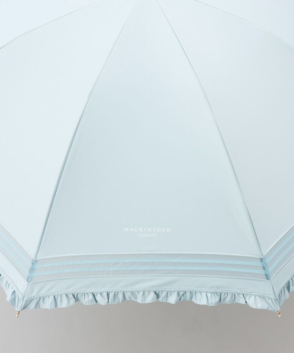 AURORA 【MACKINTOSH LONDON（マッキントッシュ ロンドン）】フリルオーガンジータック加工晴雨兼用パラソル（長傘） 