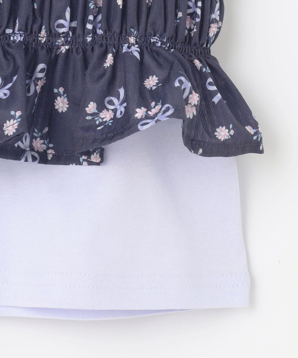 ANY KIDS フラワー×リボン ビスチェ付きTシャツ 