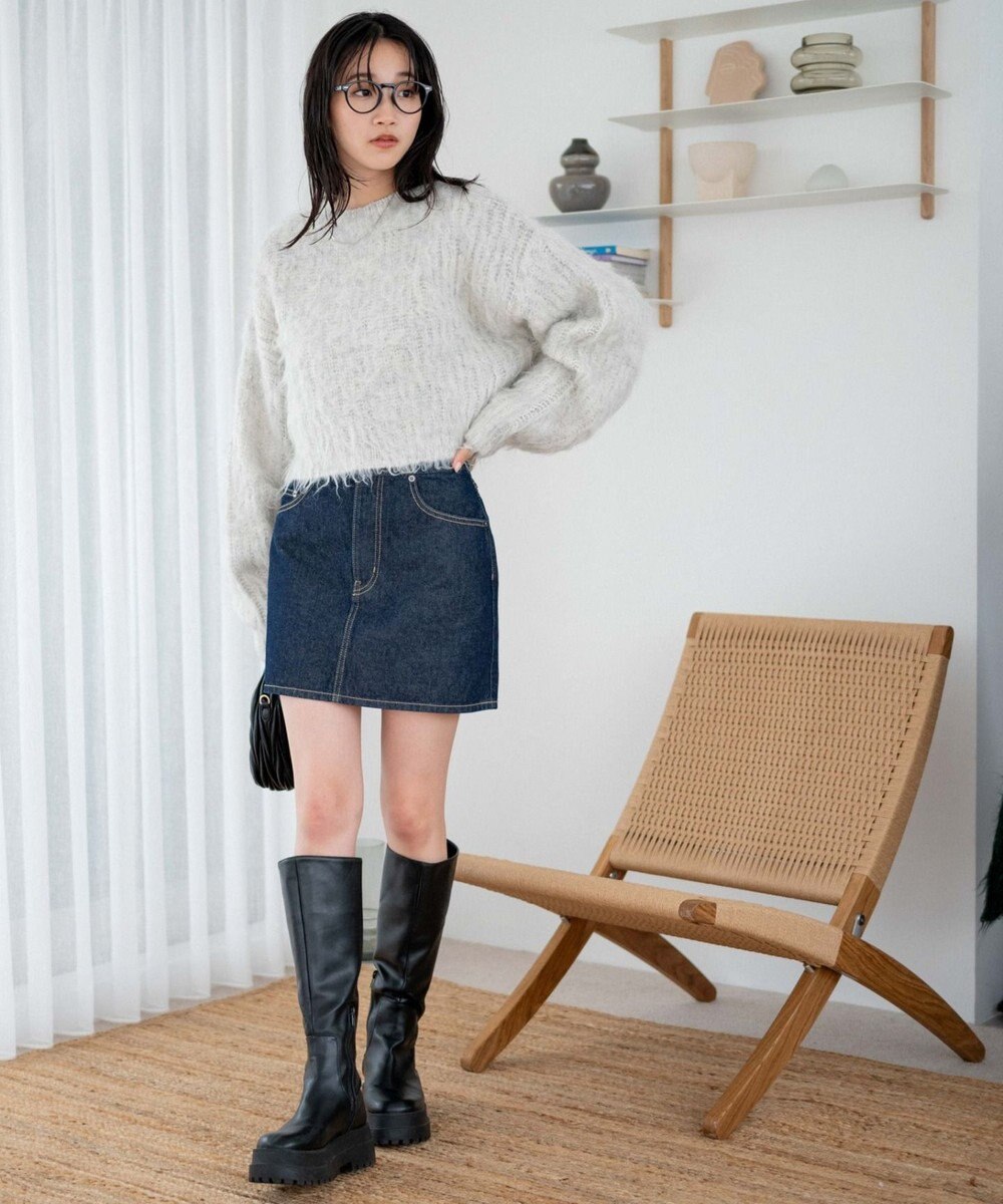 WEGO ブラッシュニットショートプルオーバー 