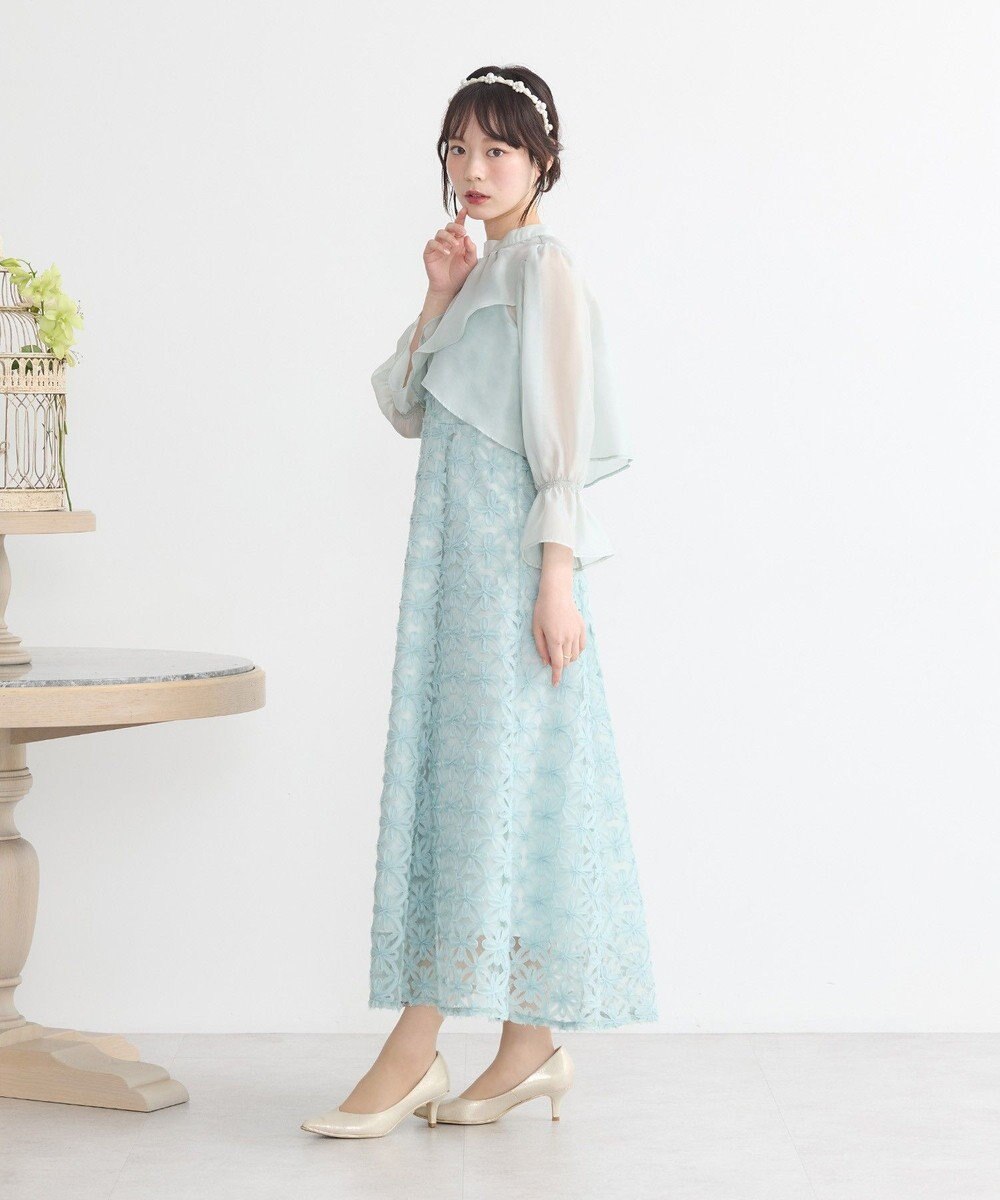 earth music&ecology SET2点シアーブラウス＋3Dレースワンピース 