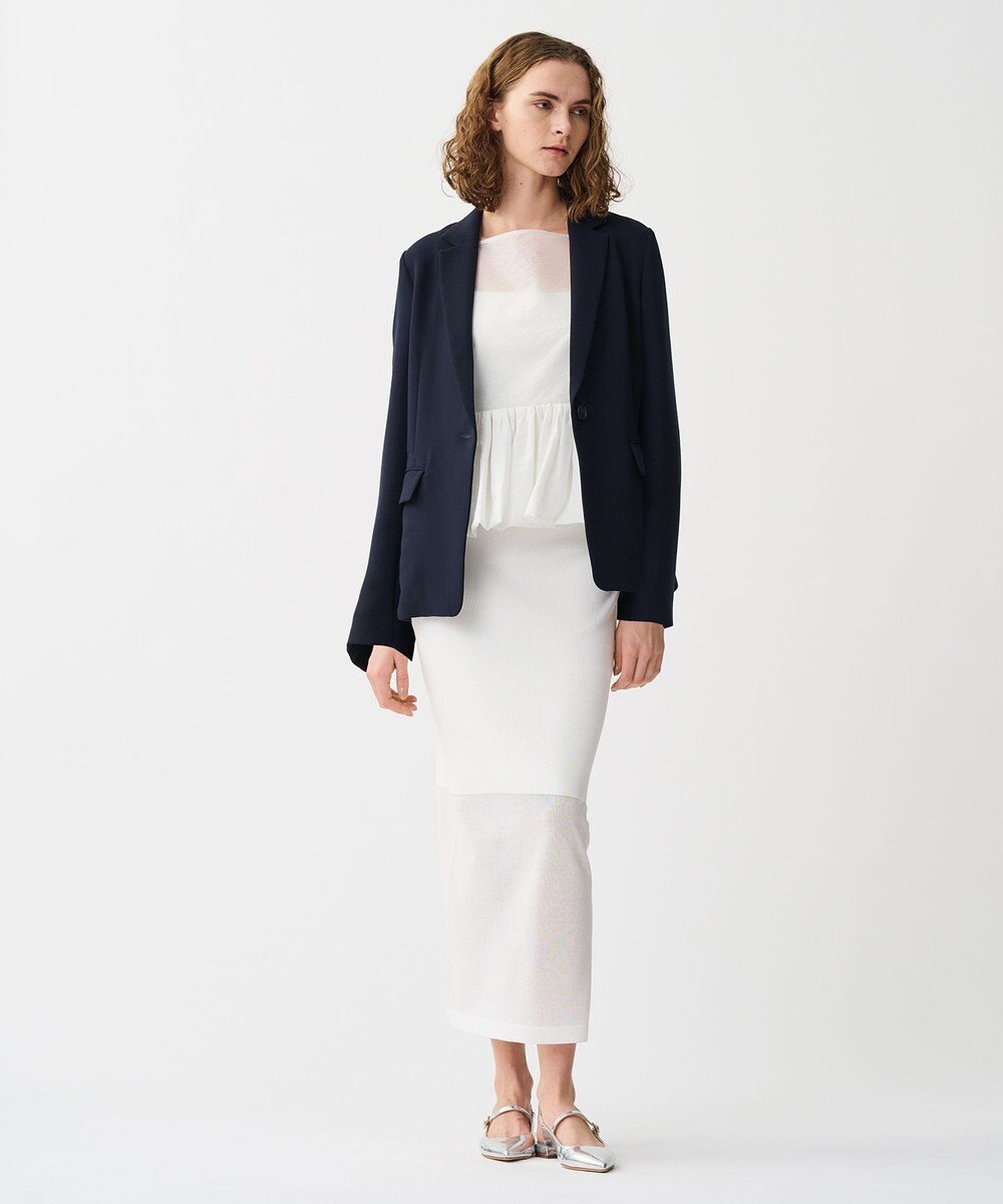 uncrave シアー オーガンジー ペプラム トップス 