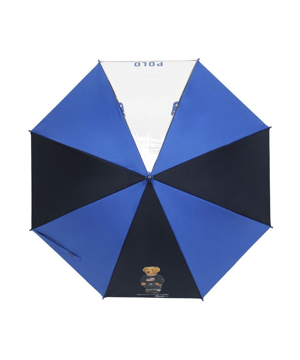 MOONBAT 【キッズ】POLO RALPH LAUREN（ポロ ラルフローレン）ポロベア 晴雨兼用 長傘 カラーコンビ ビニール窓 
