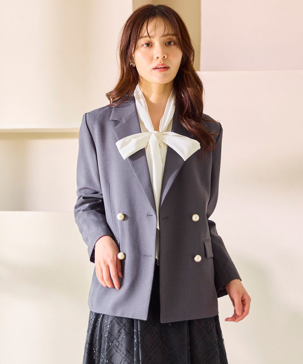 Feroux 【先行予約】パール釦テーラード ジャケット 