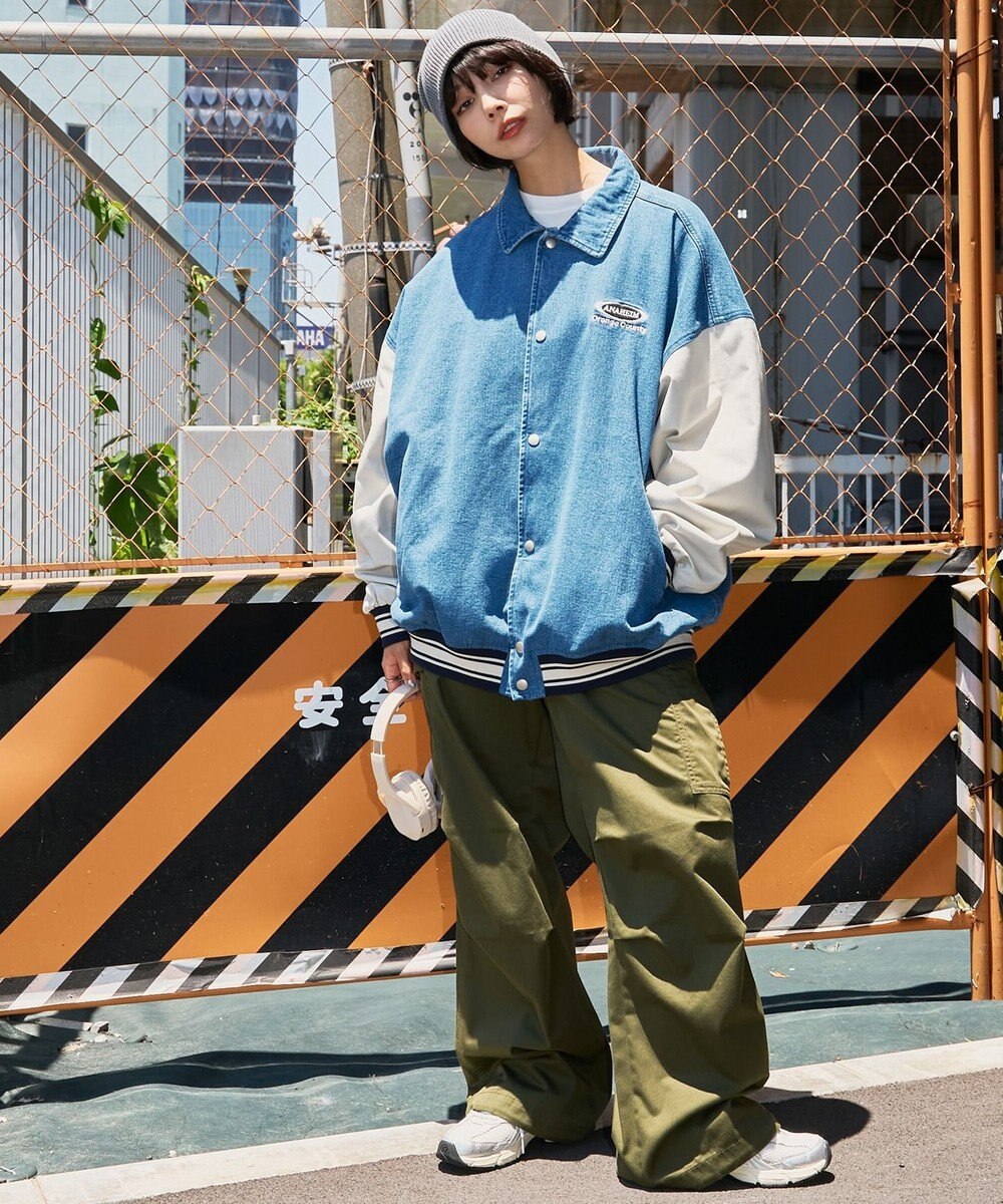 WEGO 【ユニセックス着用ITEM】デニムスタジャン 