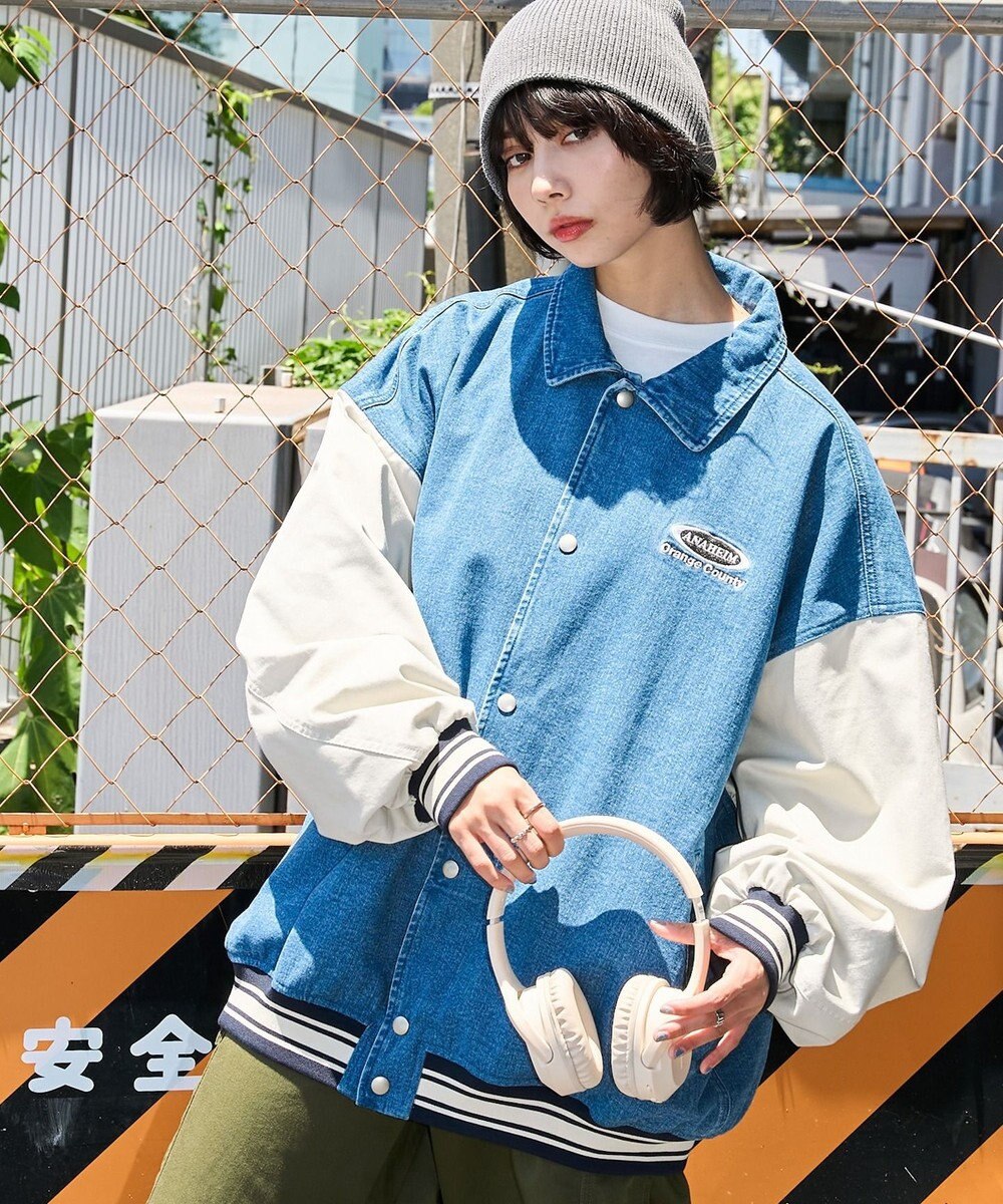 WEGO 【ユニセックス着用ITEM】デニムスタジャン 