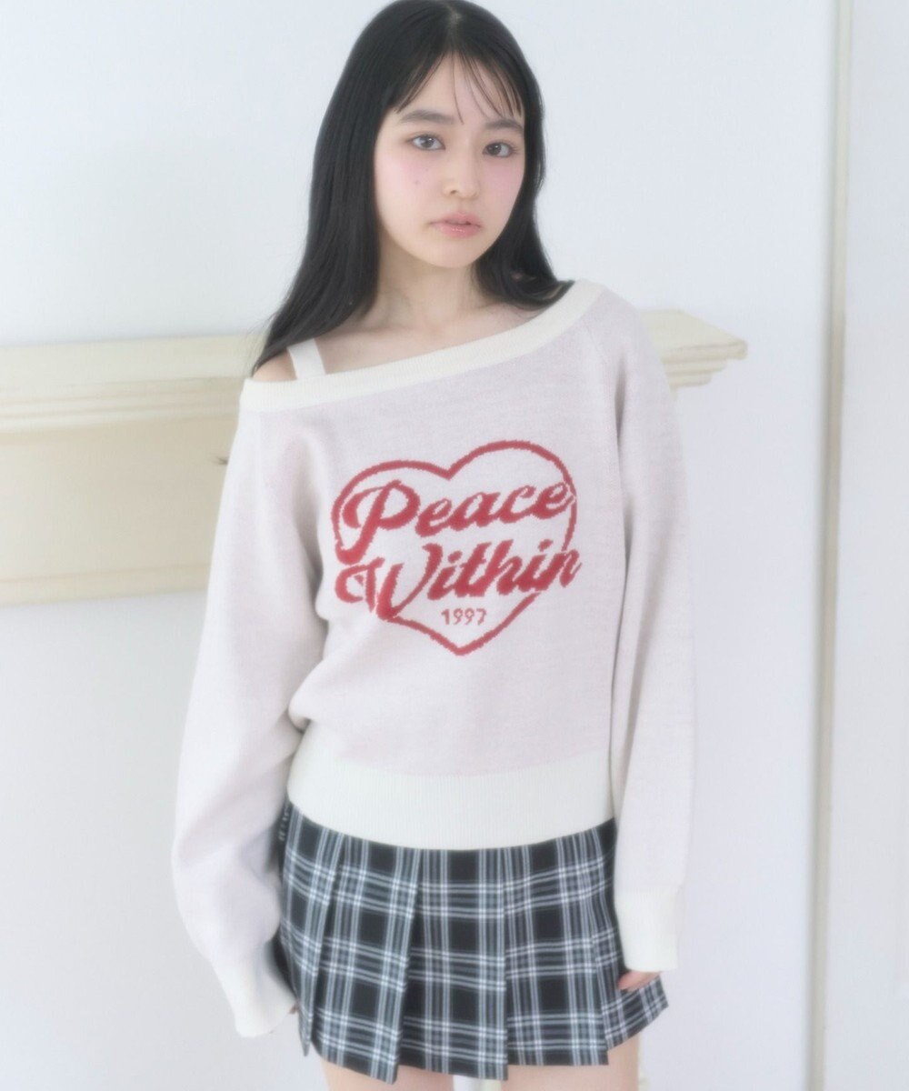 WEGO ハートワンショルニット 