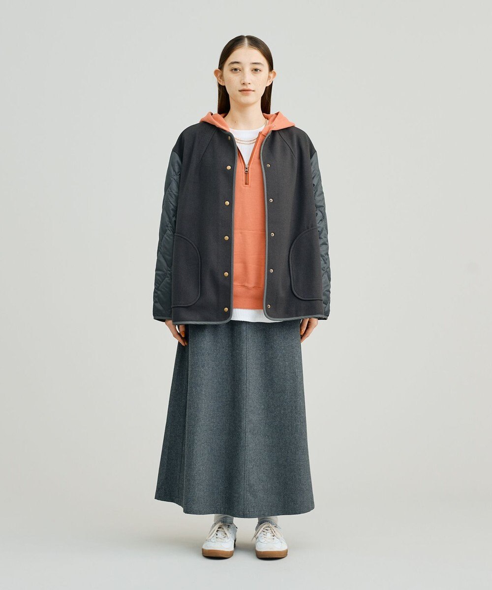 J.PRESS YORK STREET 【WOMEN】キルト×ジャージ ブルゾン 