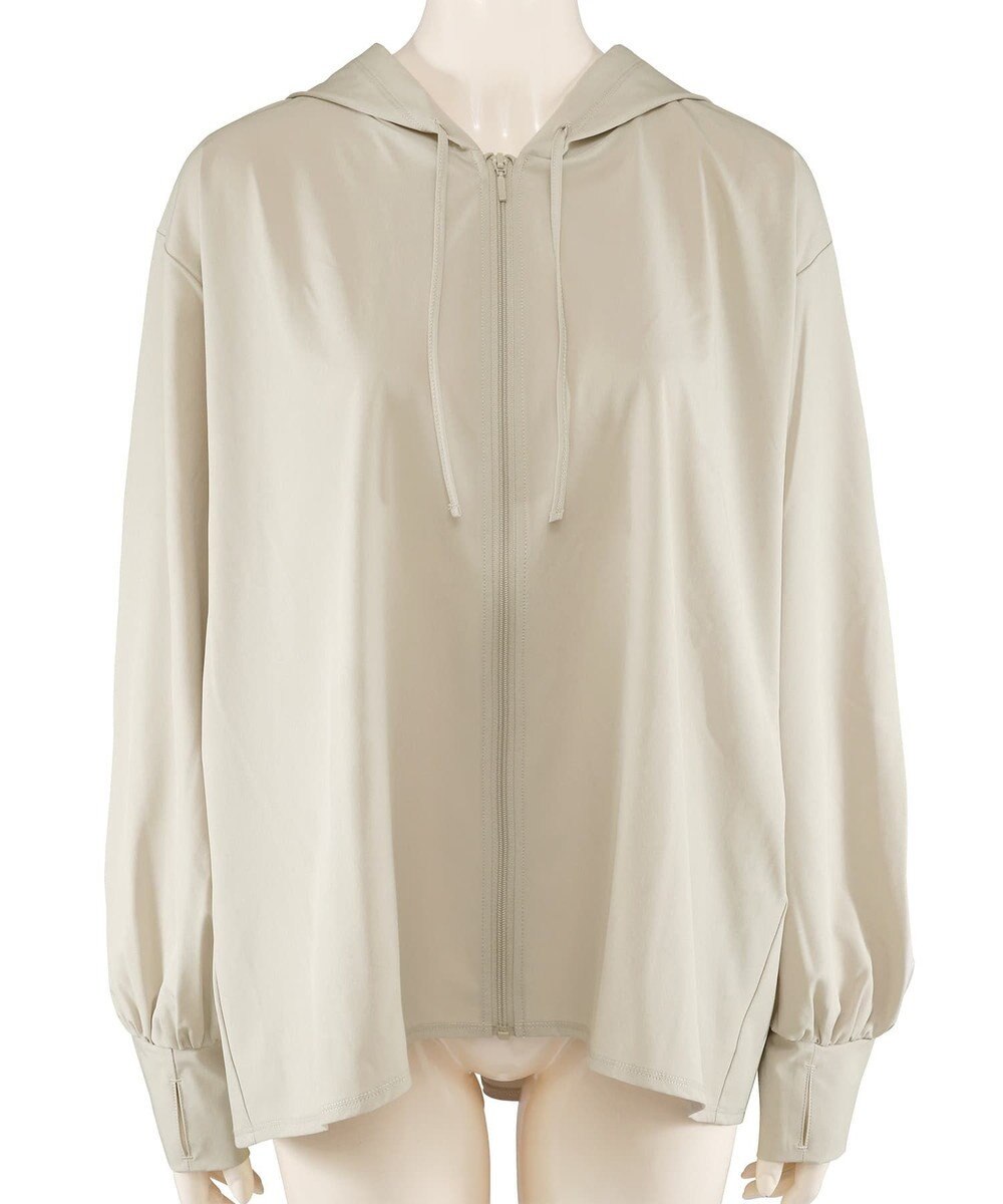 San-ai Resort（三愛水着楽園） 【UPF50+UVカット率最高指数】水陸両用指穴付き　ゆるっと着れるふんわりシルエットパーカーM・L【Big Apple's（ビッグアップルズ）】 