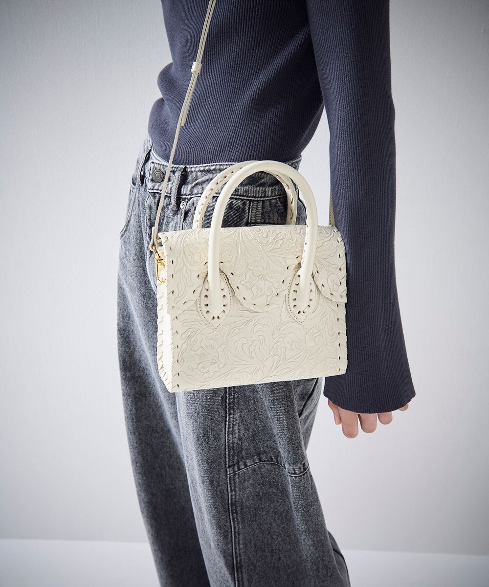 GRACE CONTINENTAL Mini RS Handbag ホワイト