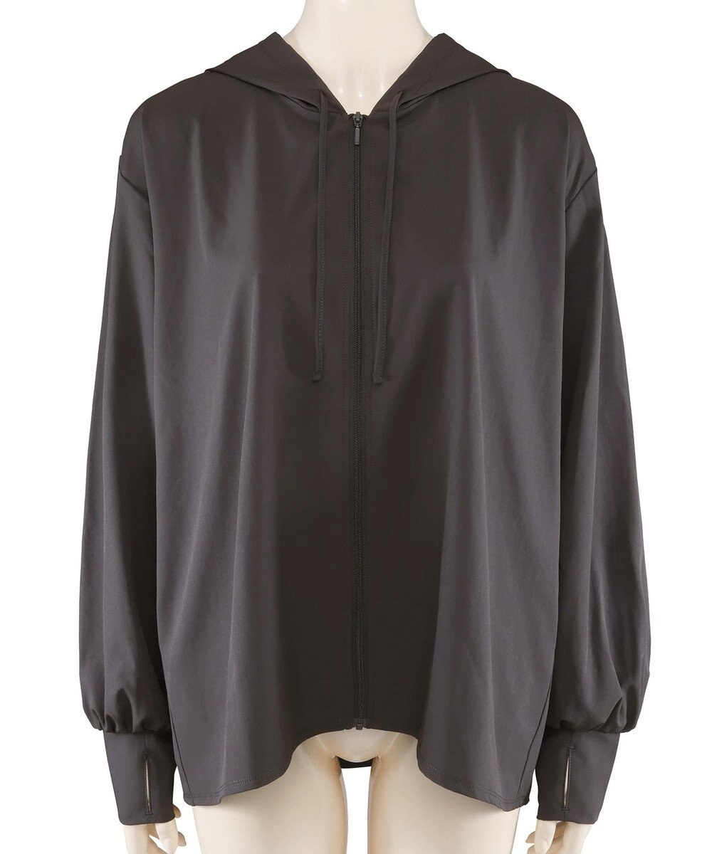 San-ai Resort（三愛水着楽園） 【UPF50+UVカット率最高指数】水陸両用指穴付き　ゆるっと着れるふんわりシルエットパーカーM・L【Big Apple's（ビッグアップルズ）】 