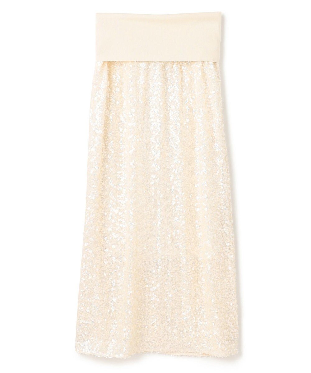 BEIGE， 【洗える】ALYSSUME / スパンコールストレッチニットスカート 