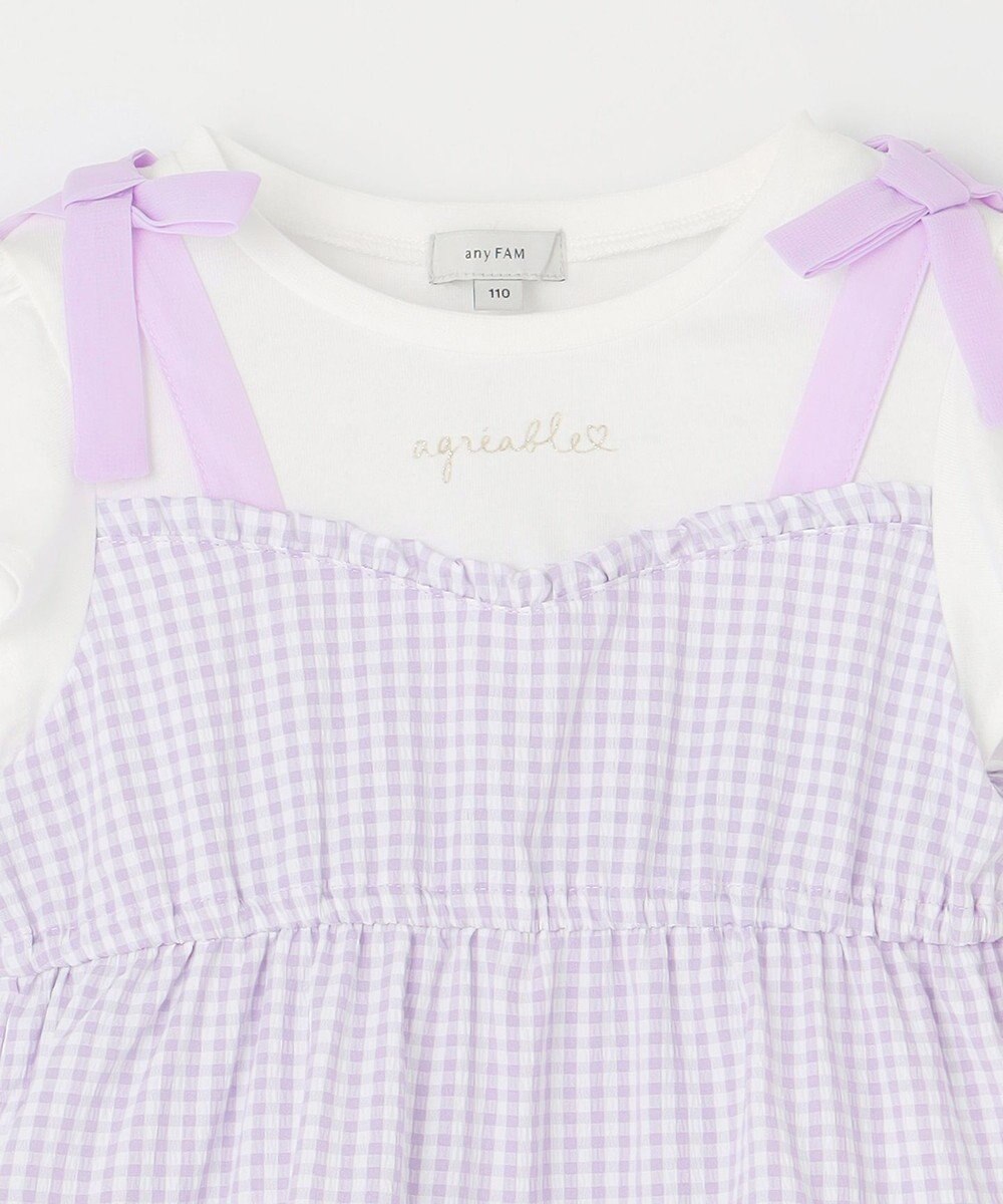 ANY KIDS サッカー ギンガム ワンピース 