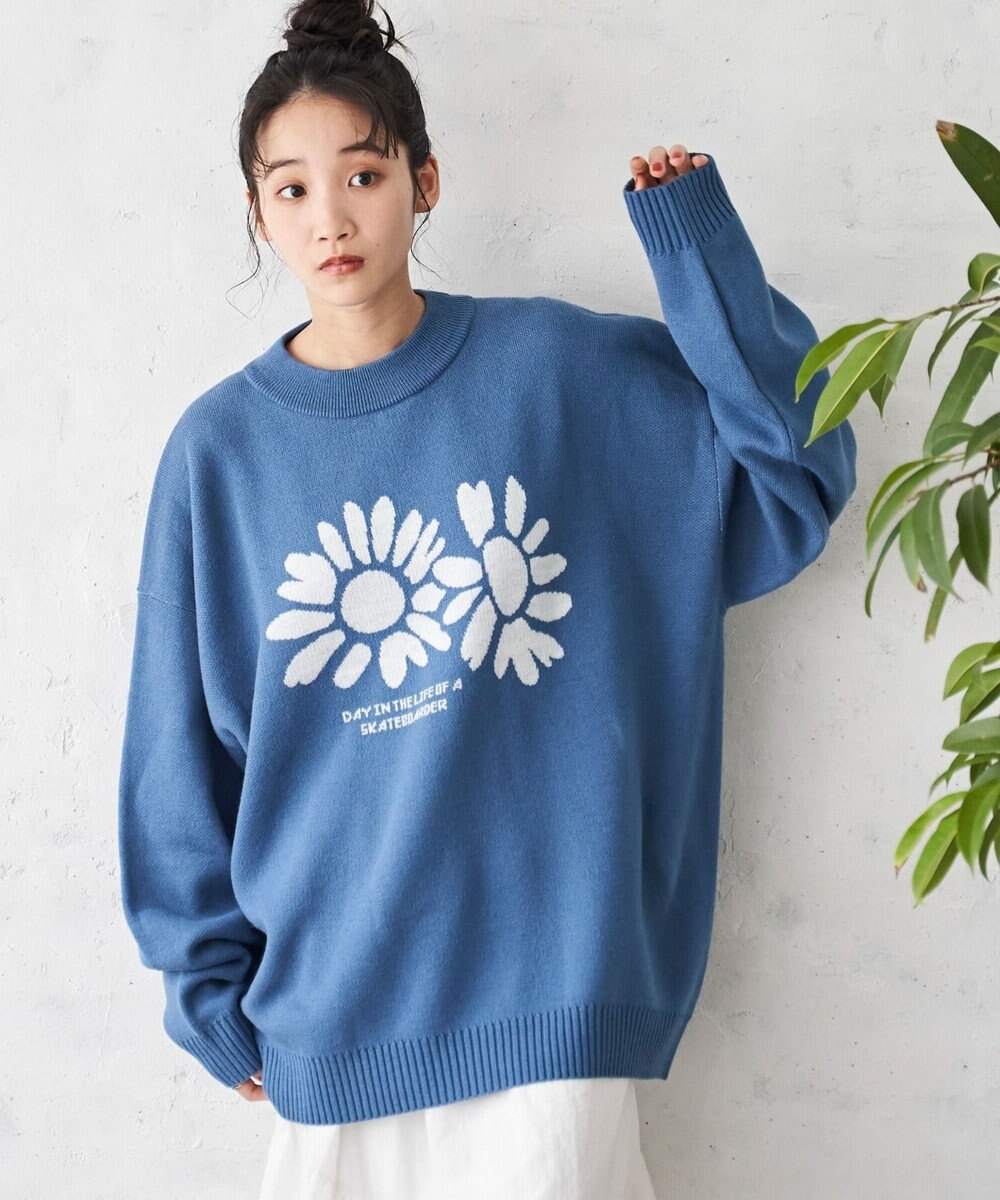 WEGO オーバーフィットジャガードプルオーバー 