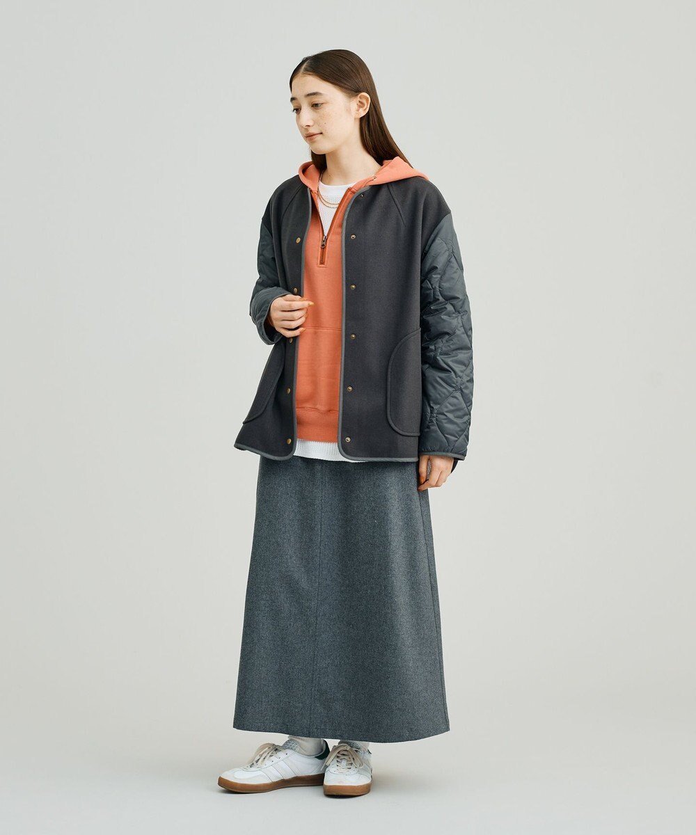 J.PRESS YORK STREET 【WOMEN】キルト×ジャージ ブルゾン 