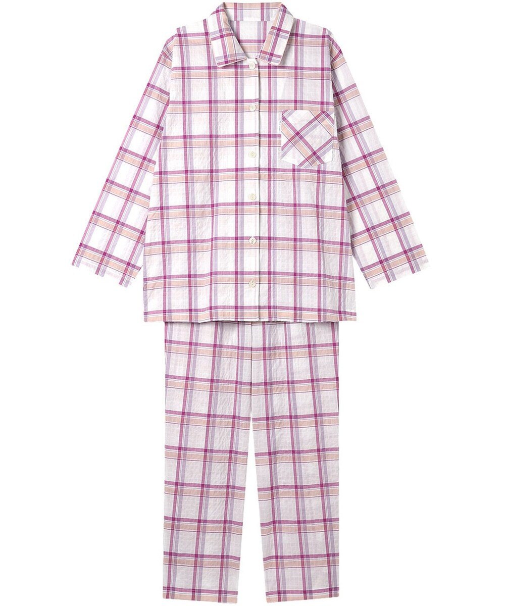 ワコール／睡眠科学 パジャマ 長袖 長ズボン 綿混ローン素材 レディース YDX343 睡眠科学／ワコール 