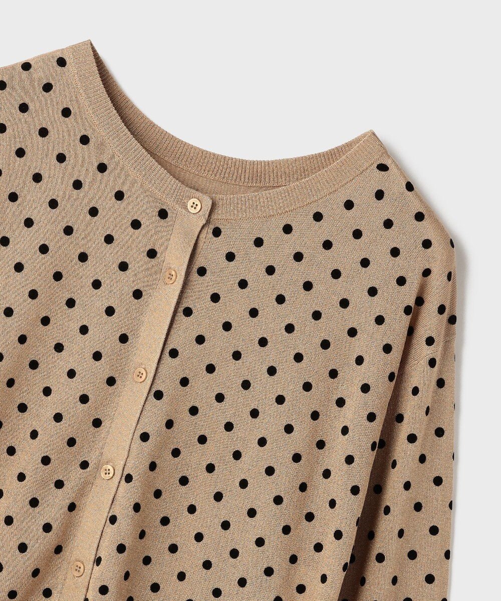 GRACE CONTINENTAL ドットフロッキーニットカーディガン 