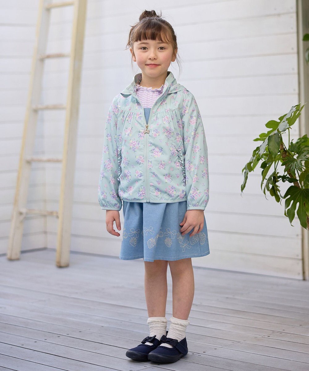 ANY KIDS 裾ペプラム 花柄 ブルゾン 