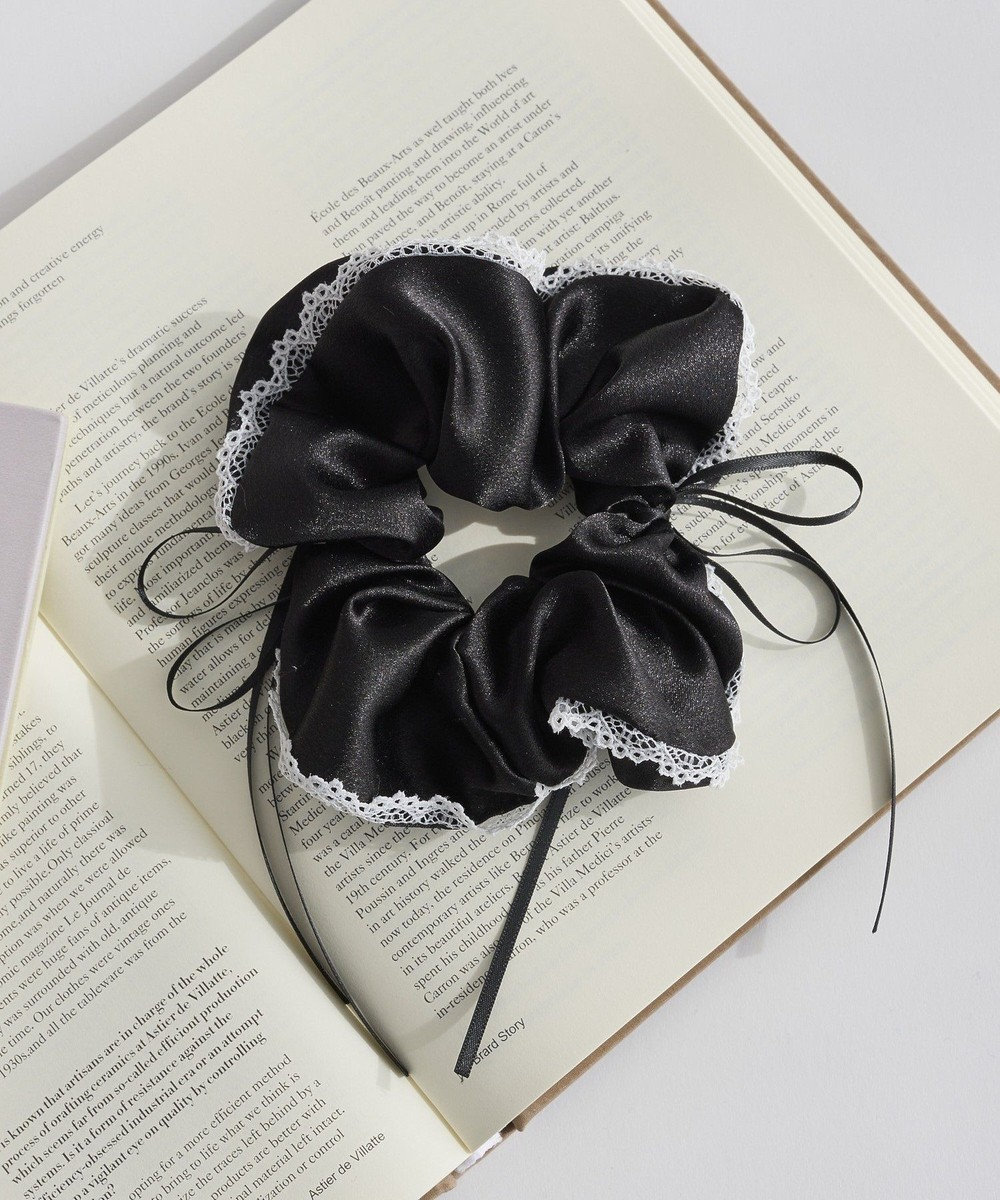 Maison de FLEUR レースリボンシュシュ 