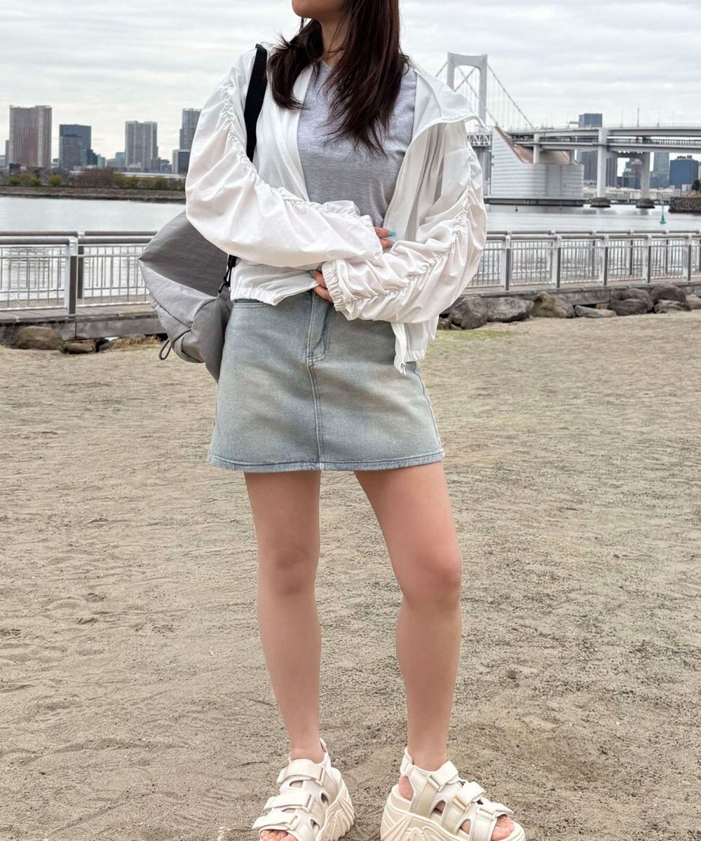 WEGO 【日焼け対策/セットアップ対応】ラッシュガードシャーリングパーカー 