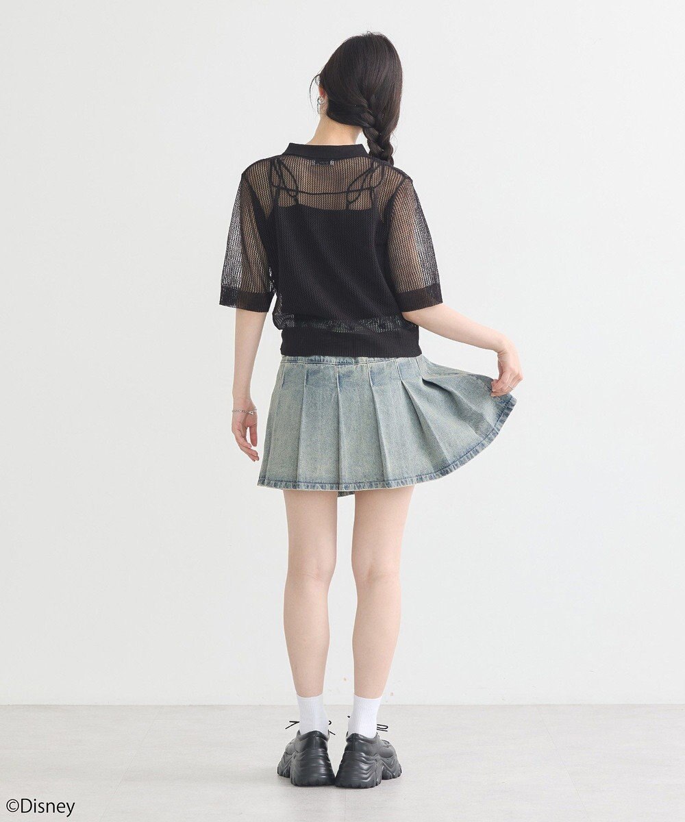 earth music&ecology スティッチ／刺繍ハートボタンニットポロシャツ 