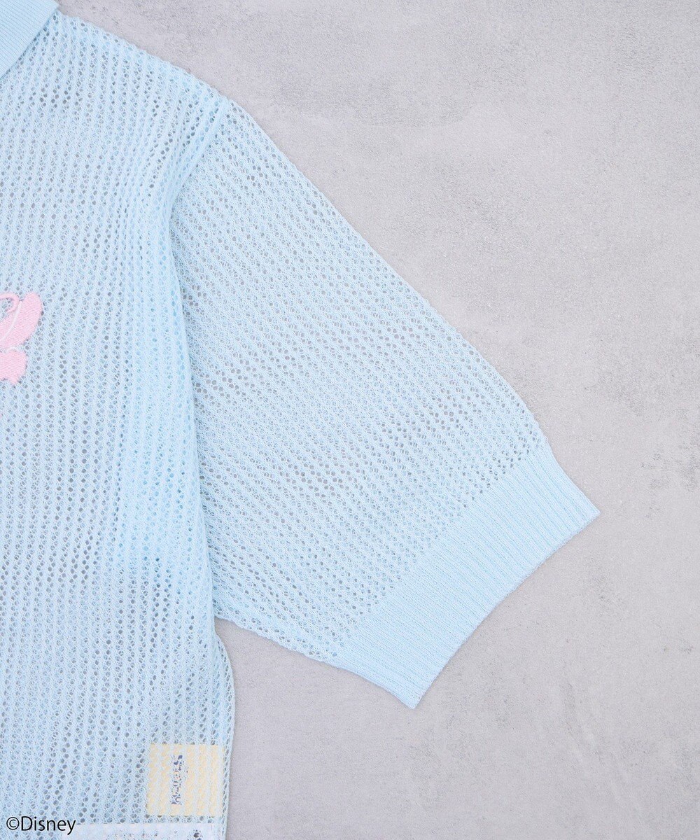 earth music&ecology スティッチ／刺繍ハートボタンニットポロシャツ 