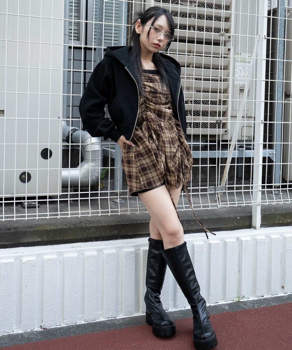 WEGO ドロストデザインキャミワンピース 