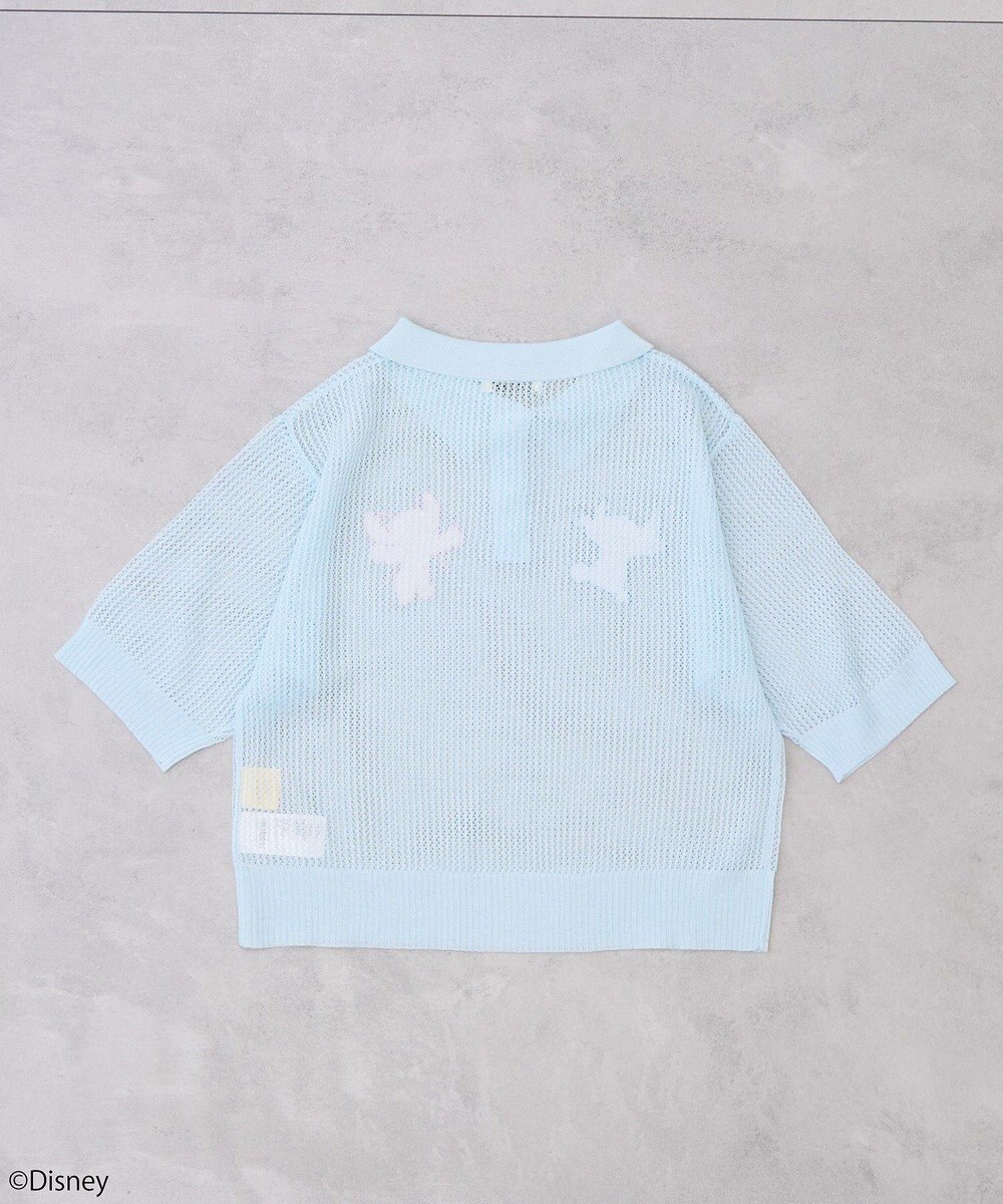 earth music&ecology スティッチ／刺繍ハートボタンニットポロシャツ 