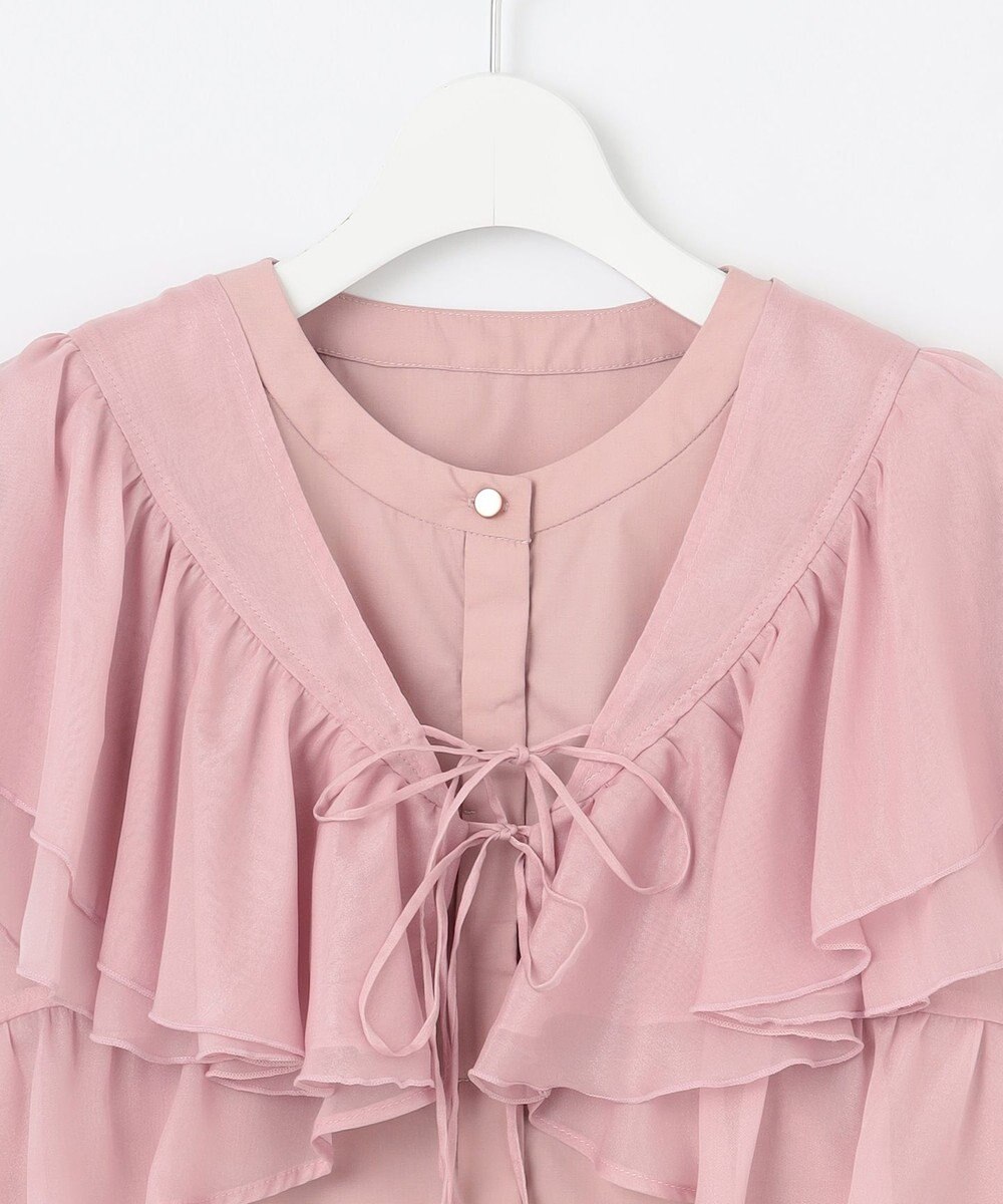 Feroux 【2WAY】フリルコンビ ブラウス 