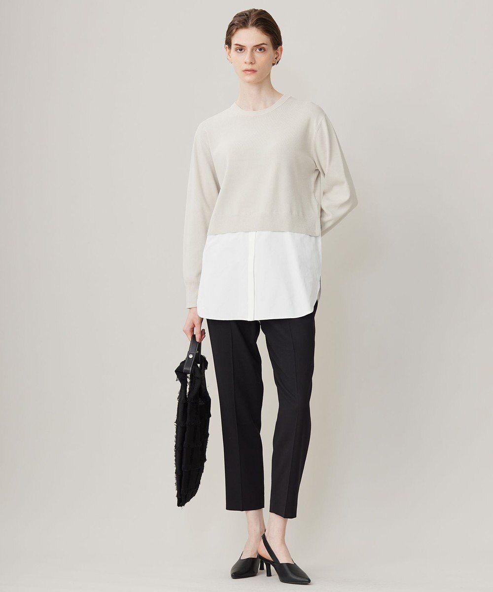 ICB L 【WEB&一部店舗限定カラーあり】クロスコンビ ニットプルオーバー 