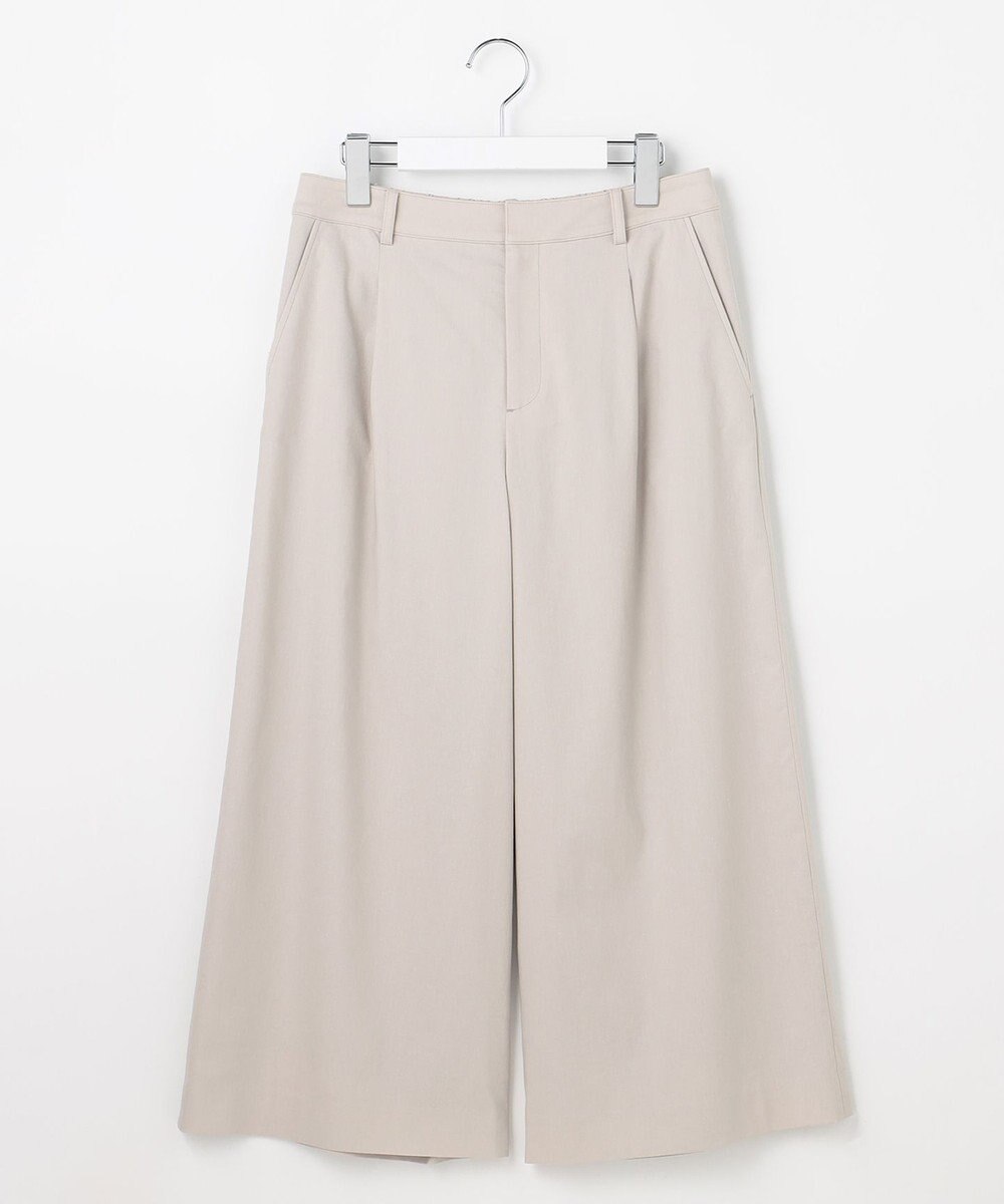 J.PRESS LADIES 【人気素材】セルロースリネンストレッチ クロップド パンツ 