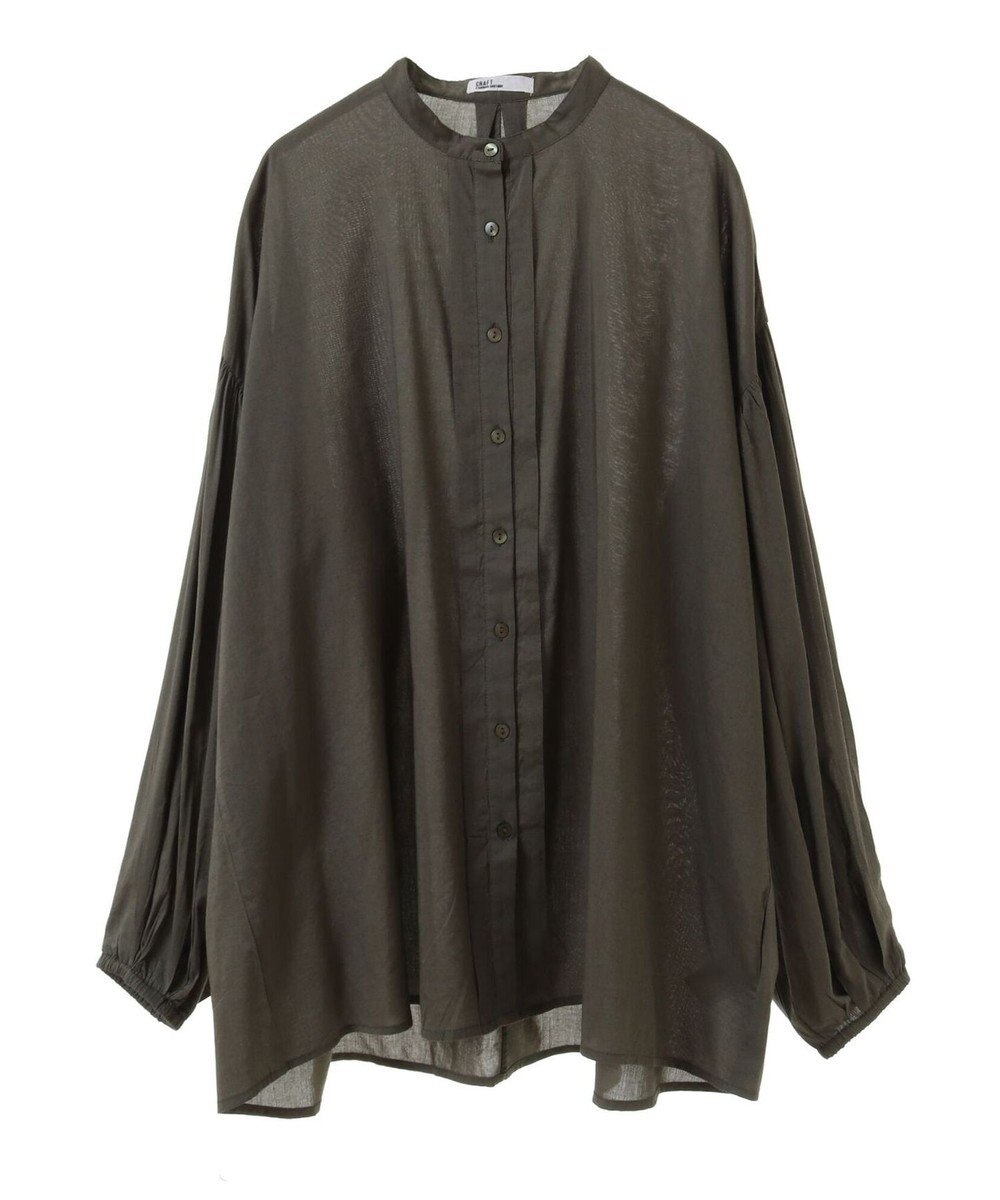 CRAFT STANDARD BOUTIQUE インド綿混パフスリーブシャツ 