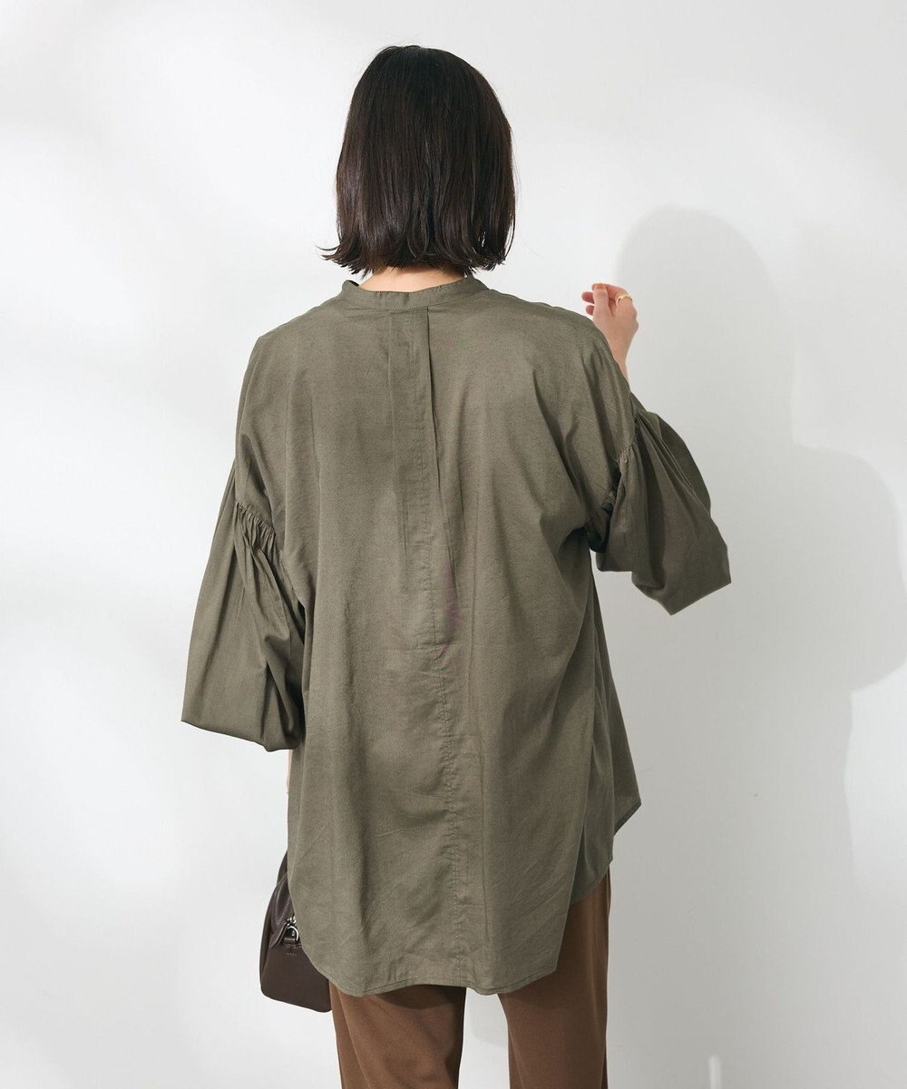 CRAFT STANDARD BOUTIQUE インド綿混パフスリーブシャツ 