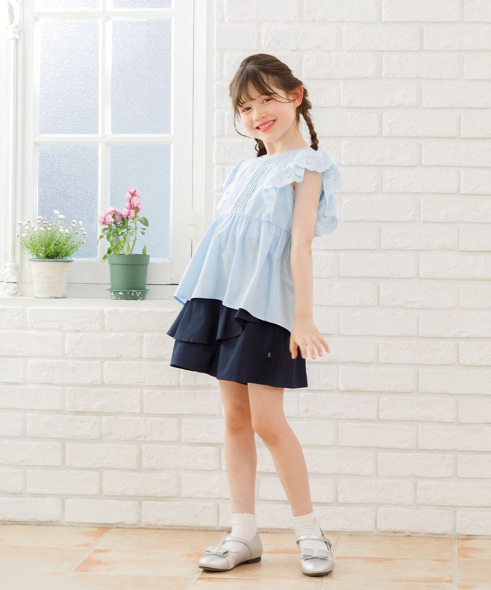 組曲 KIDS 【110-140㎝】レースペプラム ブラウス 