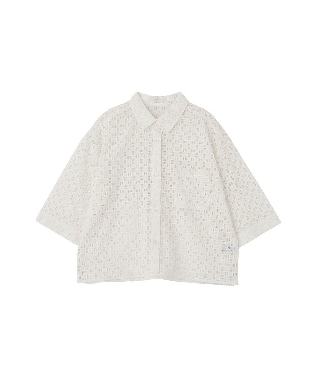 AMERICAN HOLIC 刺繍ショート半袖シャツ 