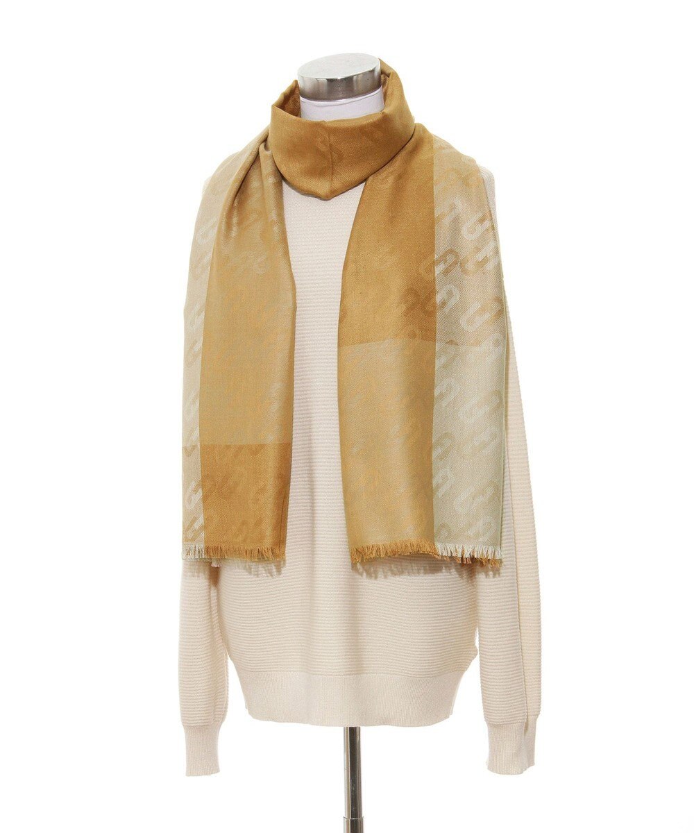 MOONBAT FURLA シルクカシミヤジャカードストール／幅55cm 