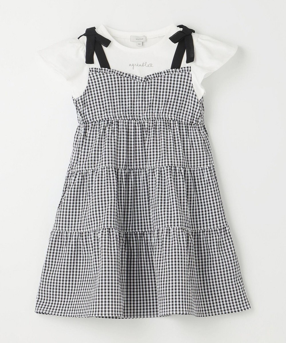 ANY KIDS サッカー ギンガム ワンピース 